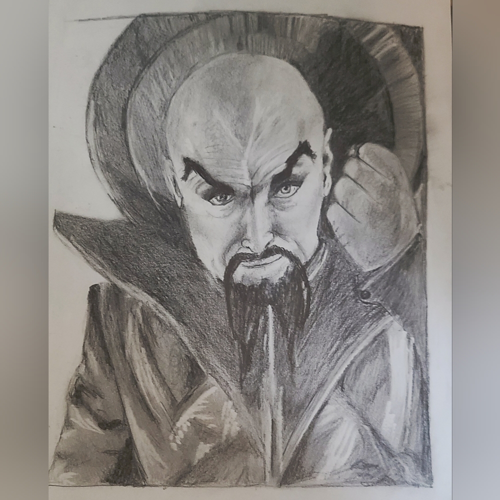 Original Graphite Sketch Of "Ming the Merciless"